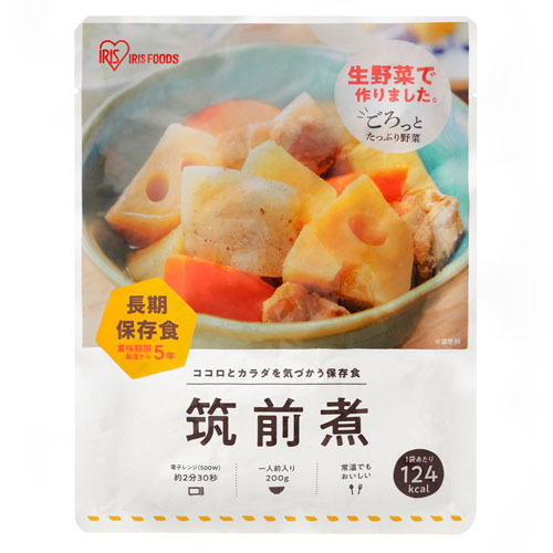 【保存食・非常食】ケース 災対食パウチ筑前煮 200g×36個 / 賞味期限5年間_画像1