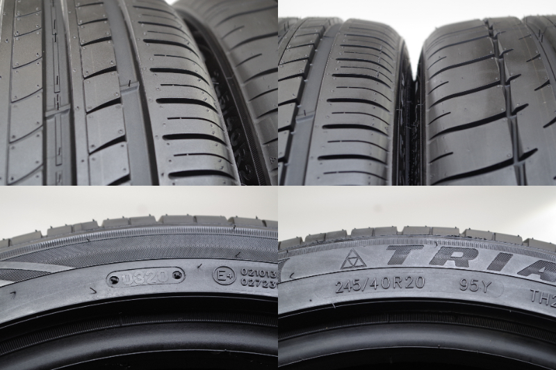 F-483(送料無料/代引きOK)ランクN 中古 ほぼ新品 245/40R20 トライアングル SPORTEX TSH11 2020年 イボ付き 夏タイヤ 2本SET_画像6