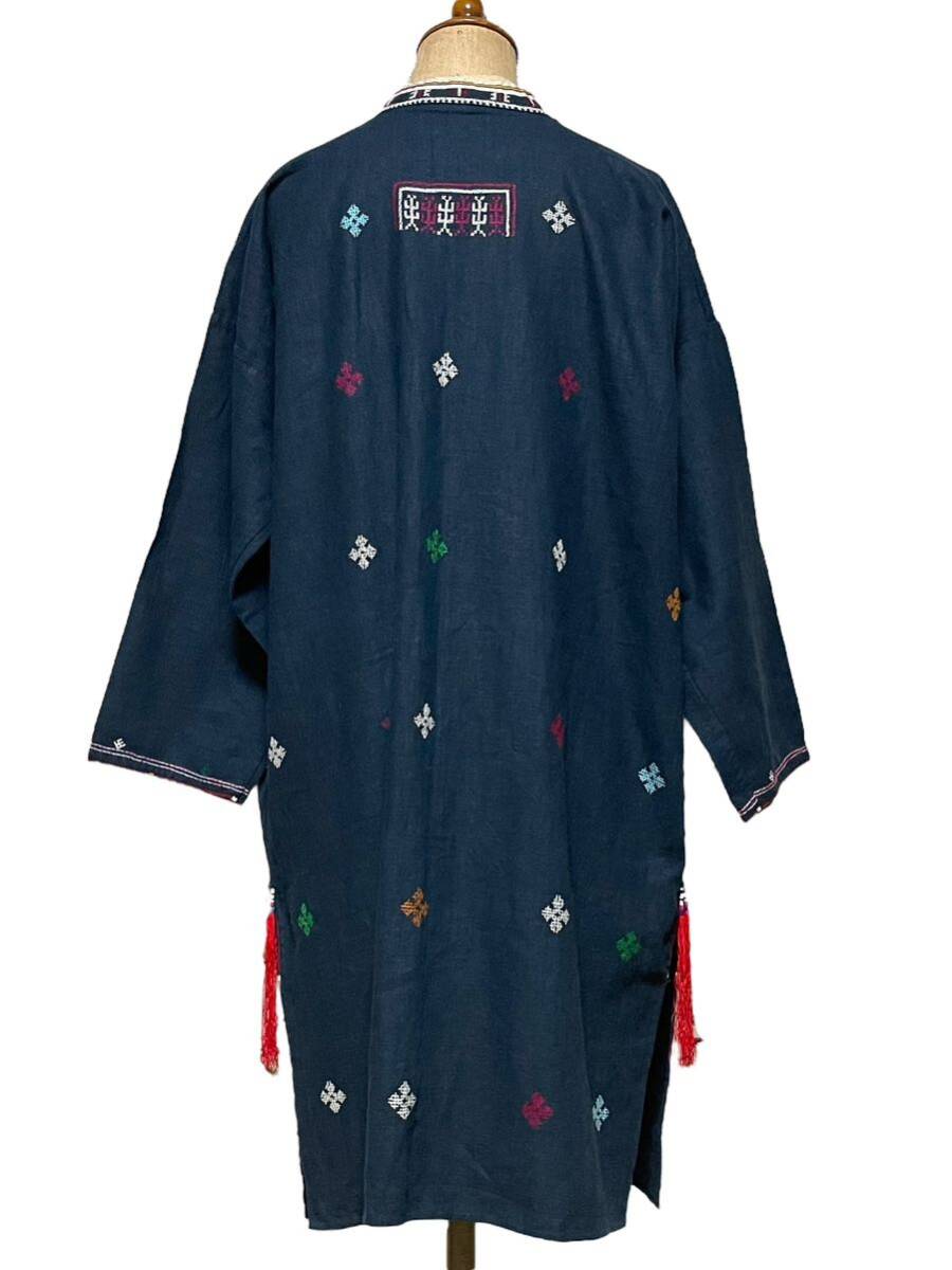 タイ ヤオ族 刺繍 ヘンプ ジャケット 民族衣装 麻 モン族 ナガ族 アカ族 3_画像9