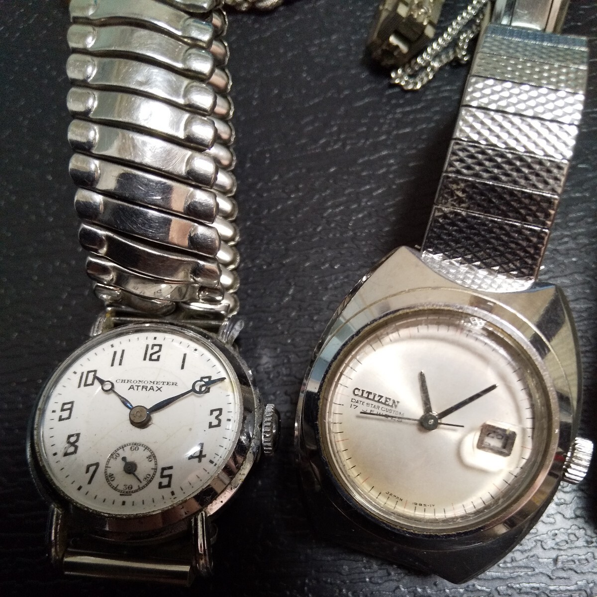 すべて稼働中 年代物 手巻き腕時計 自動巻き腕時計まとめて WALTHAM TECHNOS SEIKO CITIZENなど合計10個すべて稼働品_画像9
