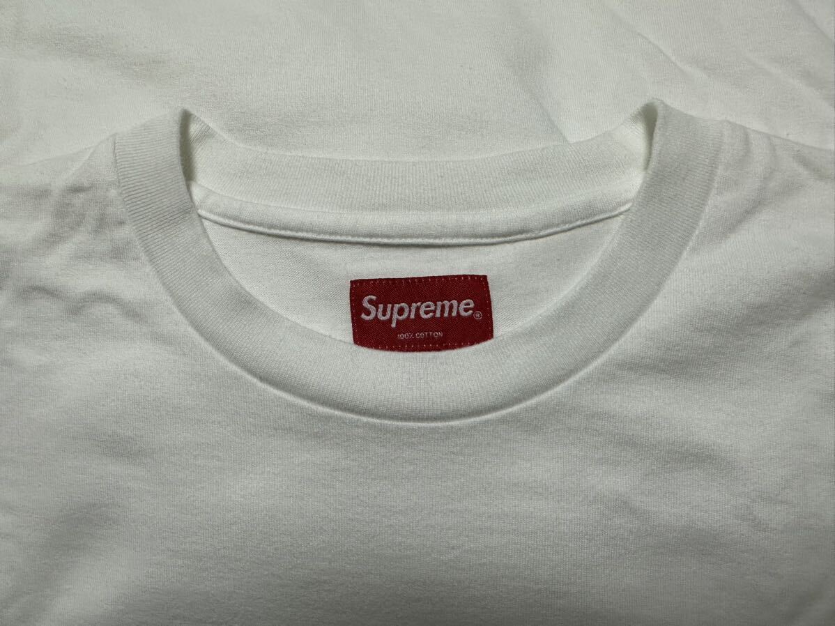 L Supreme Small Box Logo Tee 22SS White Large シュプリーム スモール ボックスロゴ ボックス ロゴ Tシャツ 半袖 ホワイト 白 中古 ②