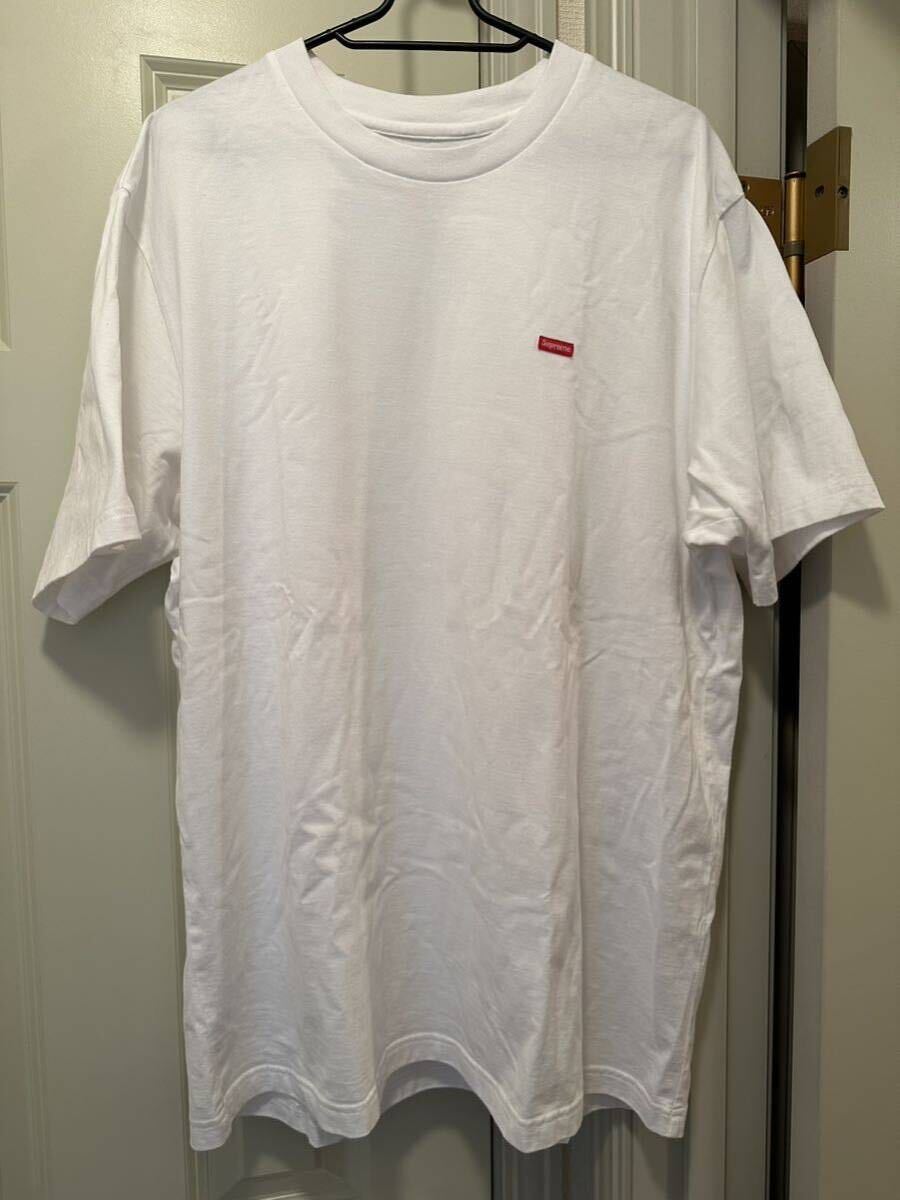 L Supreme Small Box Logo Tee 22SS White Large シュプリーム スモール ボックスロゴ ボックス ロゴ Tシャツ 半袖 ホワイト 白 中古 ②_画像2