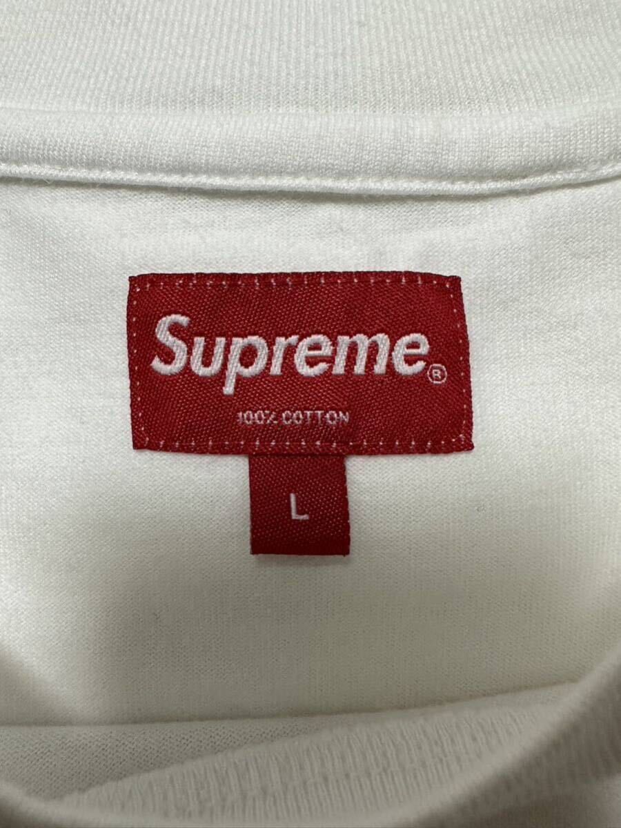 L Supreme Small Box Logo Tee 22SS White Large シュプリーム スモール ボックスロゴ ボックス ロゴ Tシャツ 半袖 ホワイト 白 中古 ②_画像6