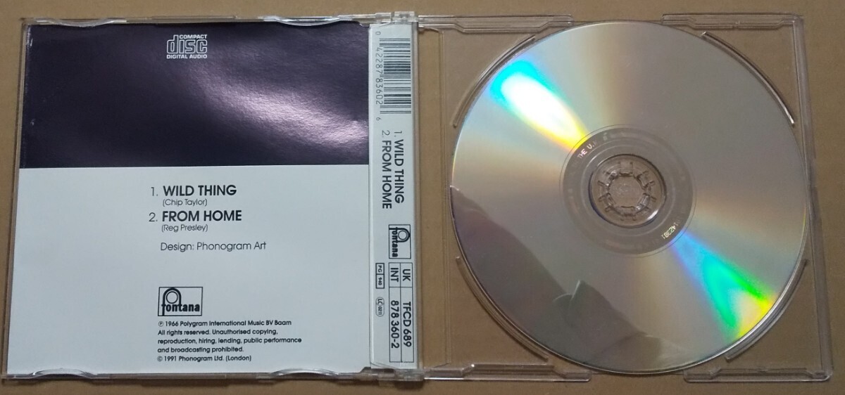 レア ジャケ違い The Troggs/Wild Thing + From Home/トロッグス TFCD689 60's MOD BEAT サイケ ガレージ UK CD SINGLE_画像3