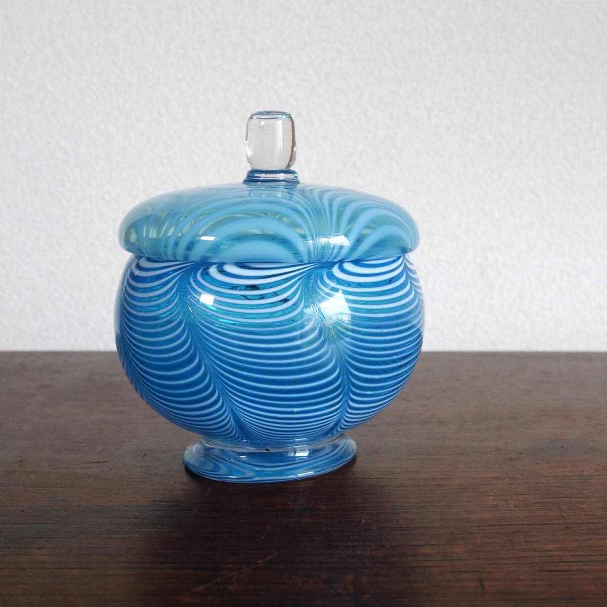 * collector освобождение синий цвет ..... большой крышка предмет карамельки компэйто inserting ... бутылка самый хорошо сделанный товар крышка имеется контейнер Meiji Taisho времена. современный . стекло / лед стакан 