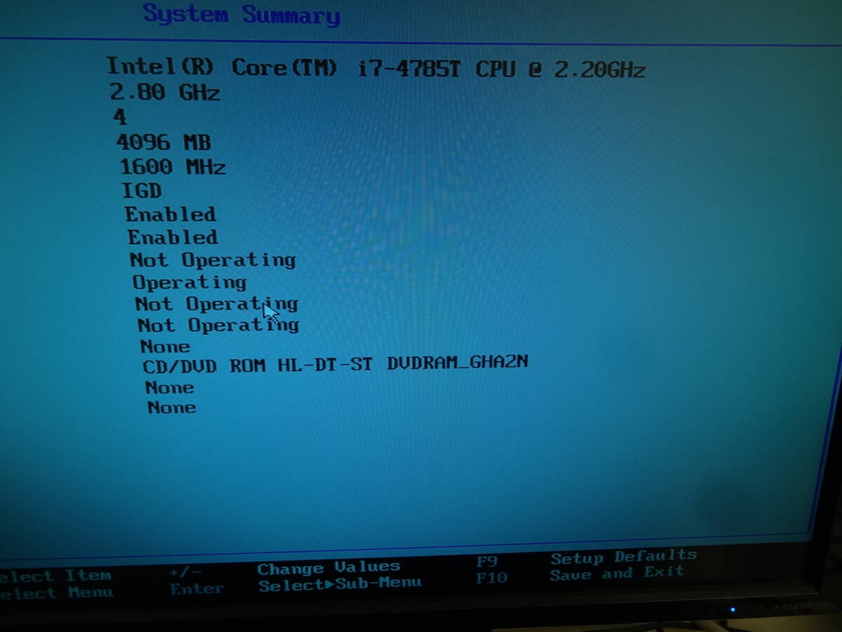 ★Intel /CPU Core i7-4785T 2.20GHz 起動確認済み！★_画像4