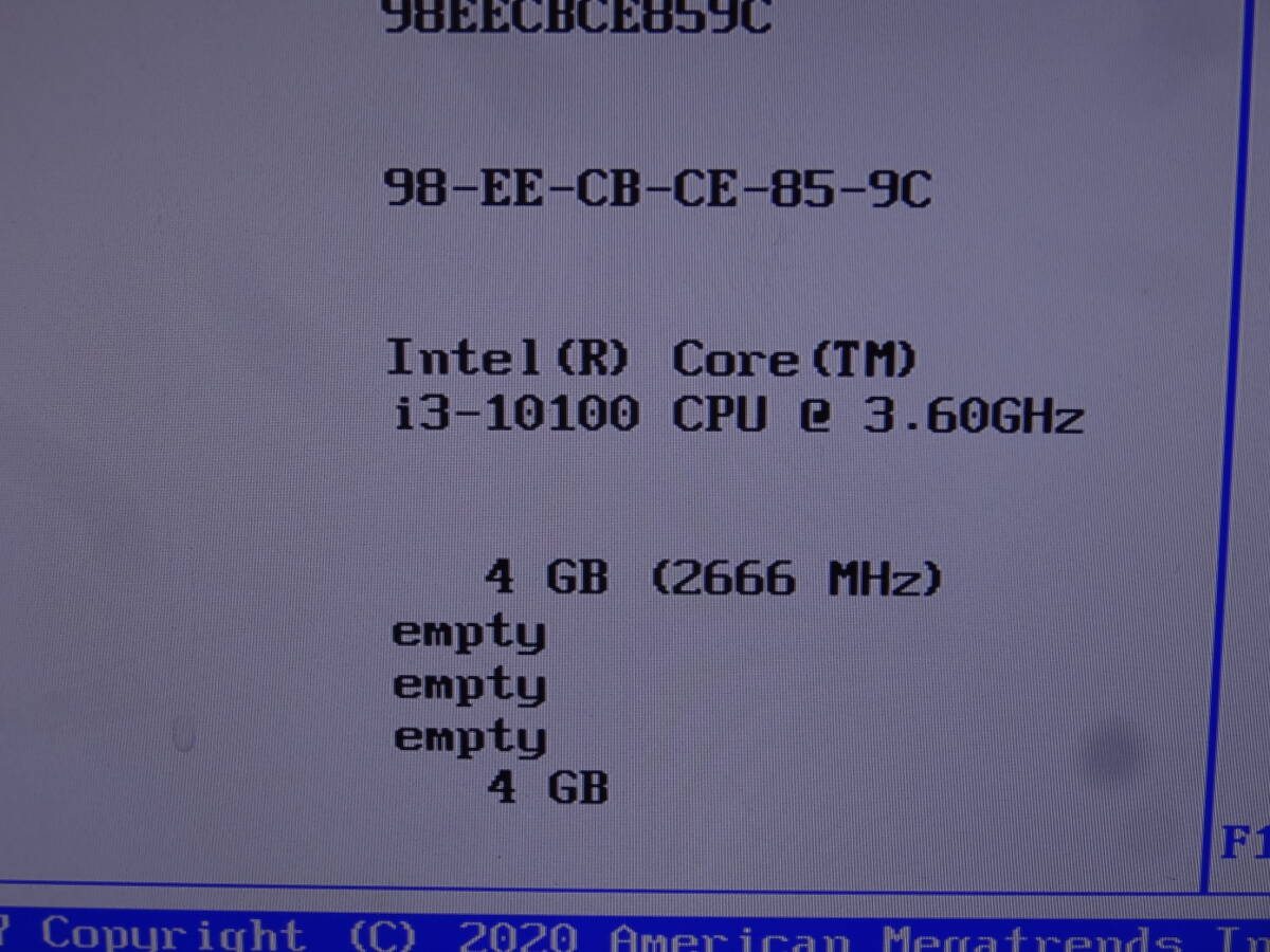 ★Intel / CPU Core i3-10100 3.60GHz 起動確認済★_画像4