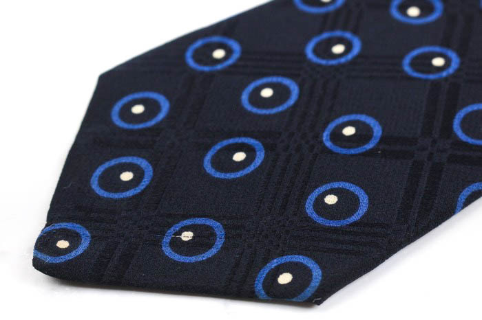  Polo * Ralph Lauren brand necktie dot check pattern .. pattern silk America made PO men's navy POLO RALPH LAUREN