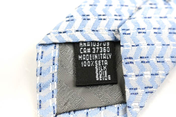  Armani ko let's .-ni бренд галстук полоса рисунок шелк Италия производства PO мужской голубой ARMANI COLLEZIONI