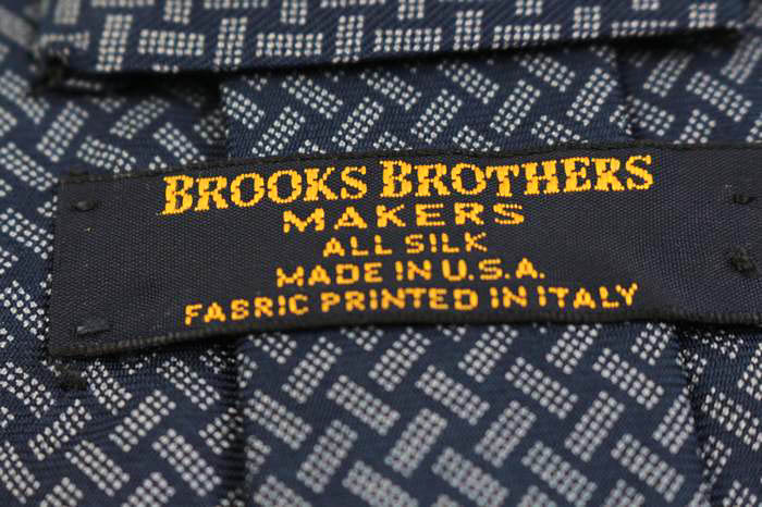 ブルックスブラザーズメーカーズ ブランド ネクタイ チェック柄 シルク USA製 PO メンズ ネイビー BROOKS BROTHERS MAKERS_画像4