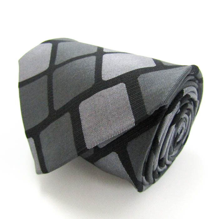  I m Pro duct brand necktie .. pattern panel pattern silk made in Japan PO men's gray im product