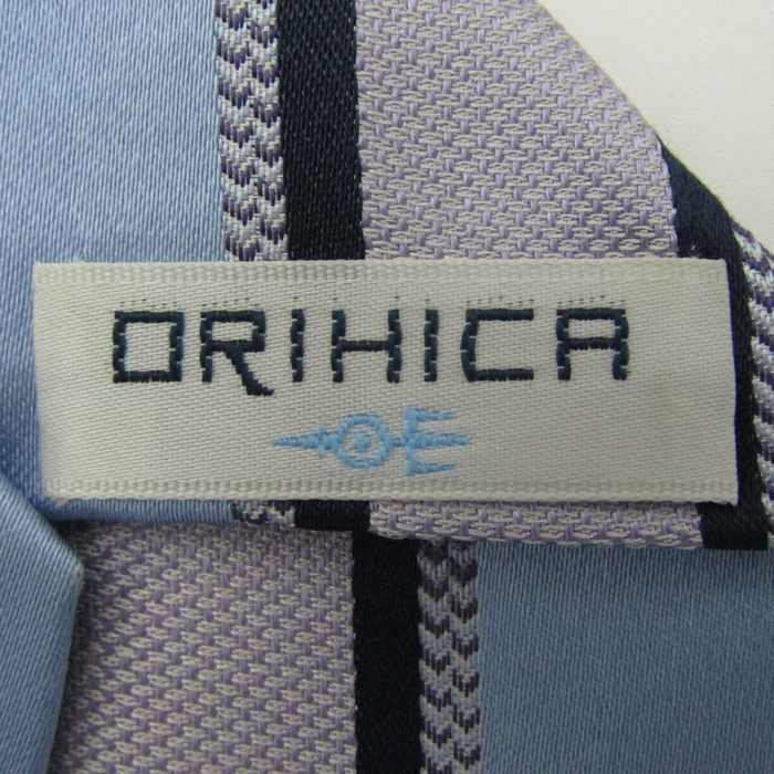 オリヒカ ブランド ネクタイ ストライプ柄 シルク PO メンズ ブルー ORIHICA_画像4