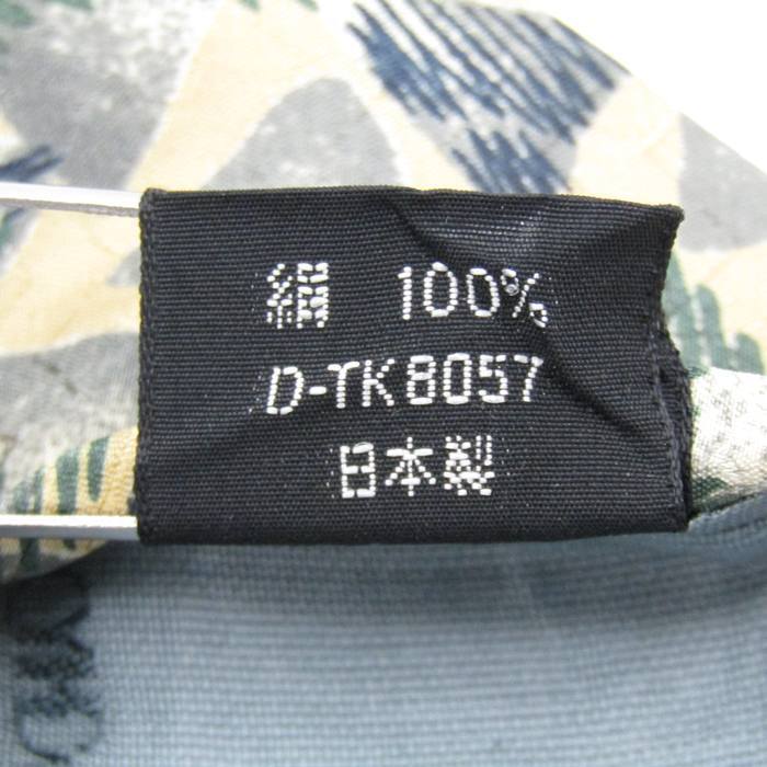 ユキコハナイ ブランド ネクタイ パネル柄 幾何学模様 シルク 日本製 未使用タグ付 PO メンズ ベージュ YUKIKO HANAI_画像5