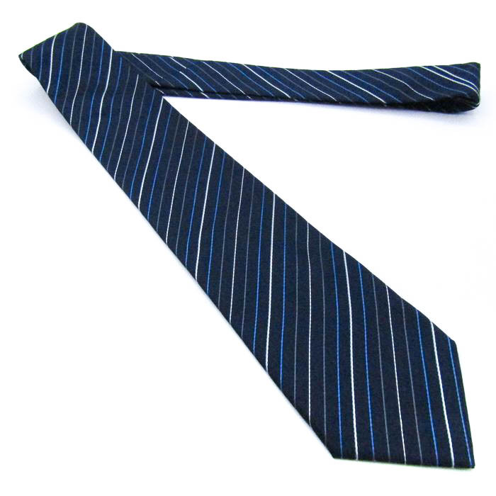  Calvin Klein brand necktie stripe pattern pen sill stripe silk made in Japan PO men's navy Calvin klein