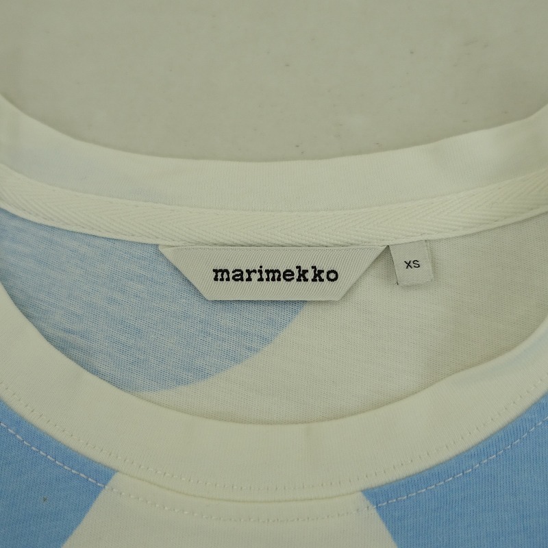 マリメッコ marimekko *LOKKI ロッキ半袖Tシャツ*XSカットソーショートスリーブライトブルー(33-2404-541)【41E42】_画像8