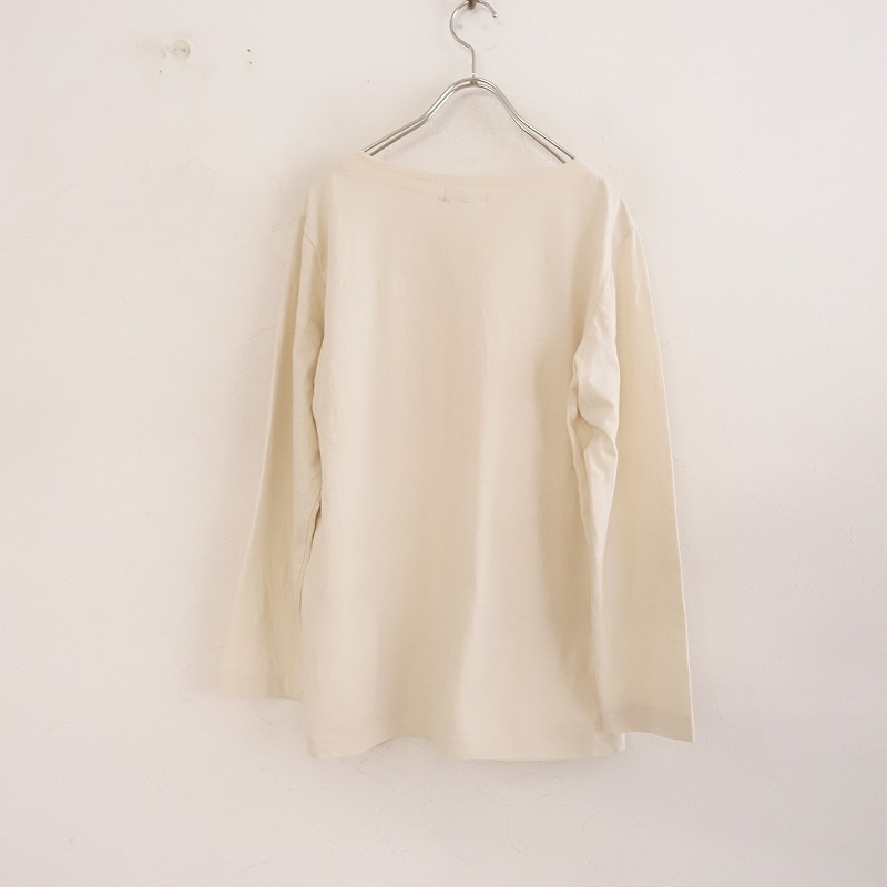 【美品/2023SS】アトリエナルセ atelier naruse *コットンstandardカットソー/長袖*40Tシャツボートネック(2-2404-514)【51E42】_画像2