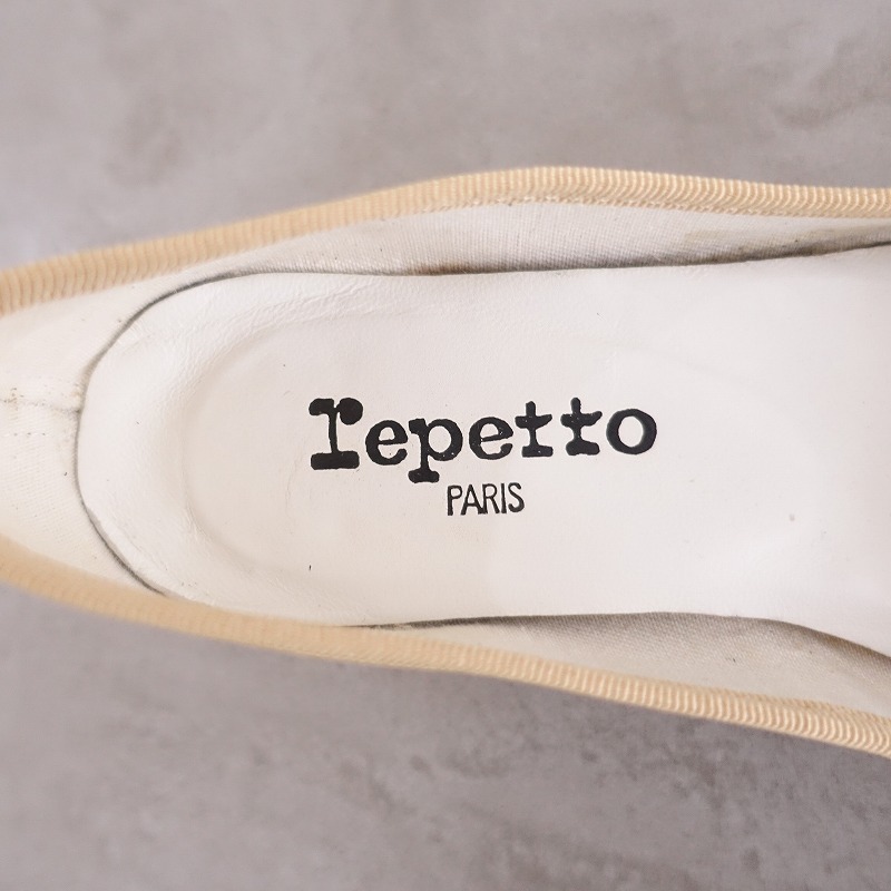 レペット repetto *バレエシューズ 37/23*ゴールドリボンレザー皮革ヒールパンプスシューズ靴(sh88-2404-150)【61E42】_画像9