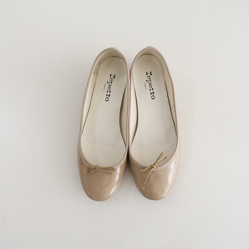 【定価4.8万】レペット repetto *Camille Ballerinas パテントレザーパンプス 38/23.5*ライトブラウン(sh88-2404-177)【71E42】_画像2