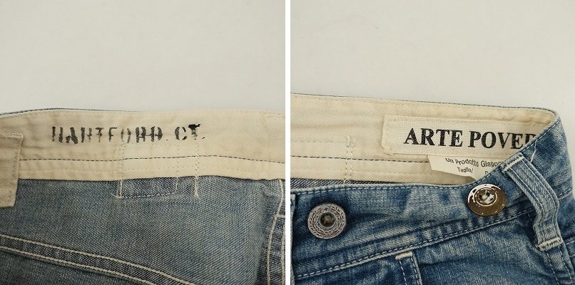  arte Poe velaARTE POVERA Un Prodotto Giapponese * damage processing Denim pants *S jeans ji- bread cotton (1-2404-243)[40E42]