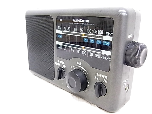 e1069　ラジオ　AM/FMラジオ　Audio Cimm　オーム電機　RAD-F500Y　100v　動作確認済み　MADE IN　CHINA　USED_画像1