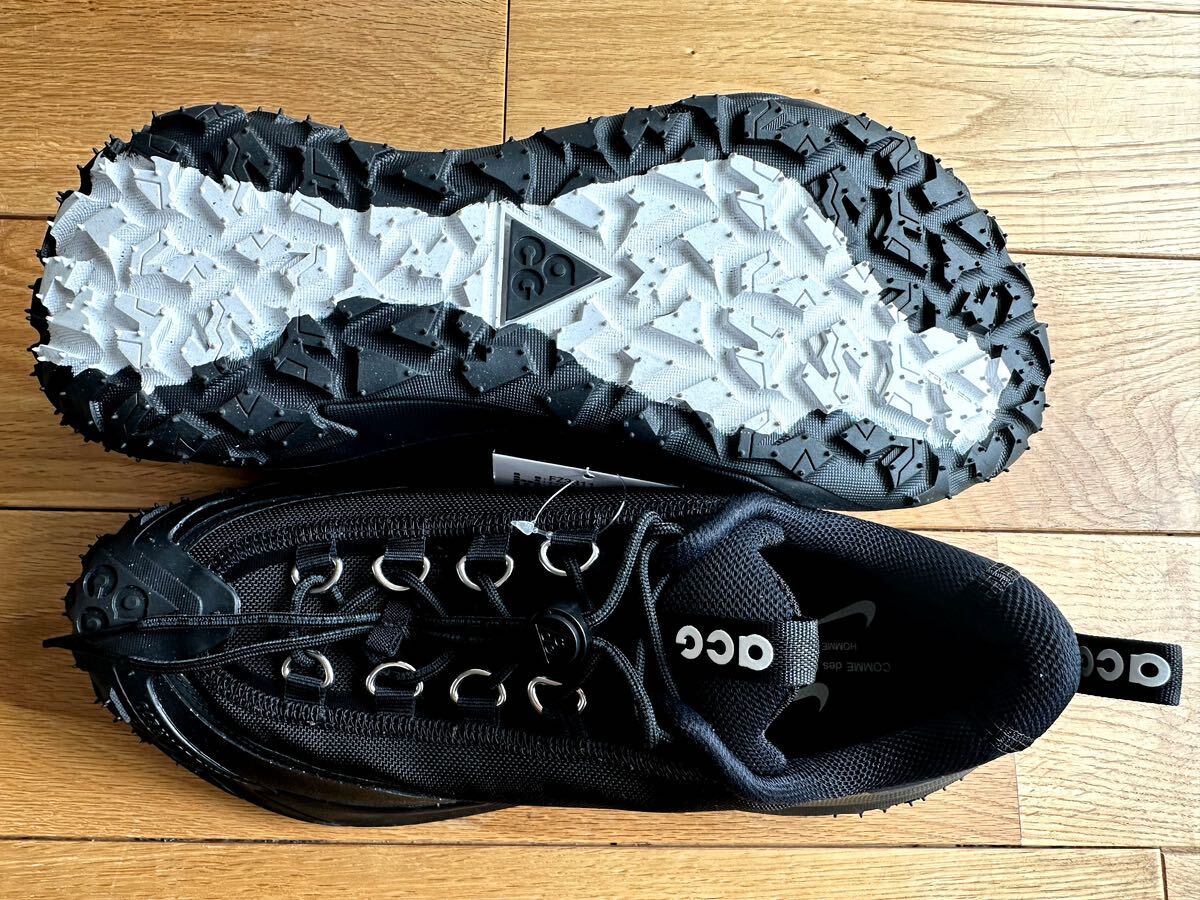 新品 COMME des GARCONS HOMME PLUS x Nike ACG Mountain Fly 2 Low Black US10 28cm コムデギャルソン オム プリュス ナイキ ブラック_画像2