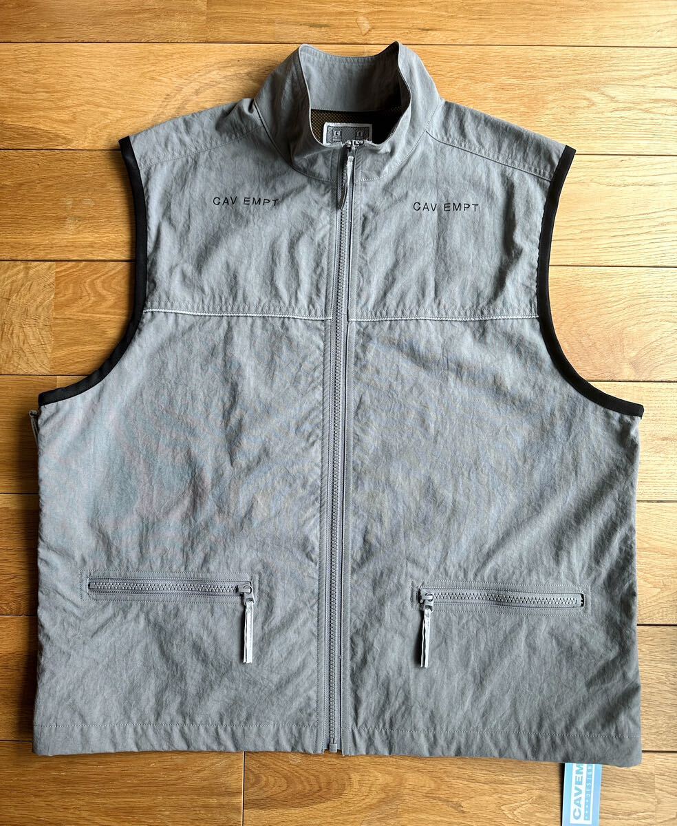 【1回着用のみ 極美品 2023 S/S】C.E シーイー Nylon Zip Vest Grey M CAVEMPT ナイロンジップベスト グレー_画像1
