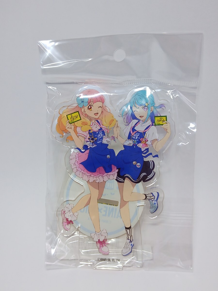 ②オールアイカツ！×ヴィレッジヴァンガード コラボグッズ第4弾 ヴィレヴァンエプロンを着用した、あいね＆みおのキャラスタンド！ 未開封の画像1