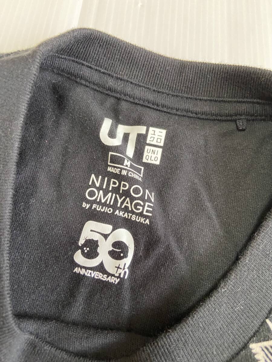 限定 ユニクロ UTコラボ 赤塚不二夫50Th記念 半袖Tシャツ2枚 黒白 MサイズUNIQLO NIPPONOMIYAGE_画像4