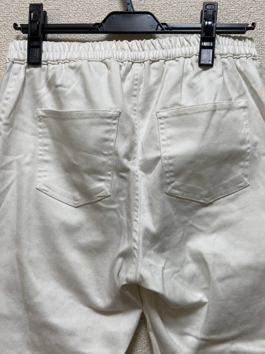  beautiful goods GU cropped pants leggings pants white white lady's XL(LL) summer pants cotton pants cotton pants 