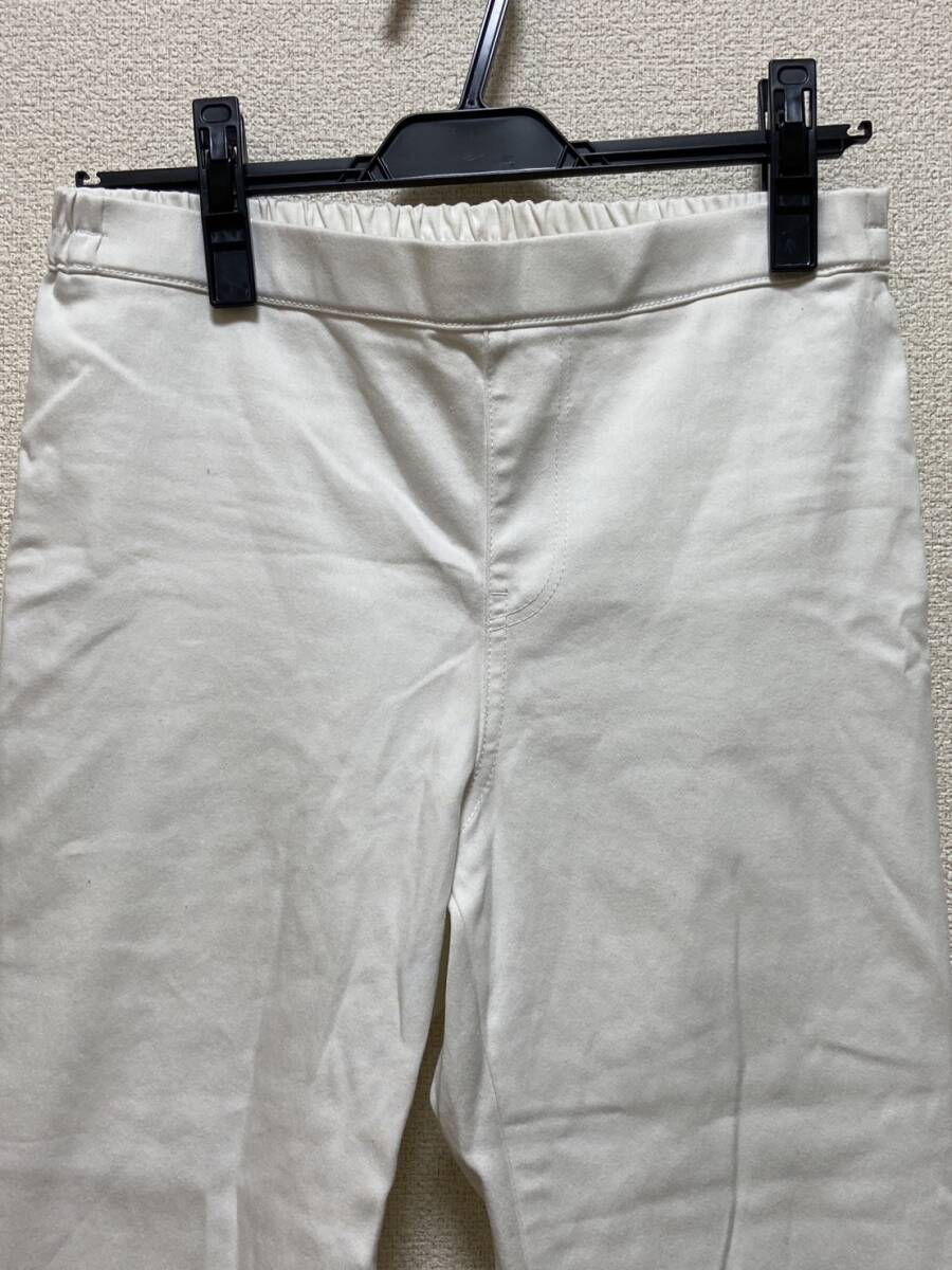  beautiful goods GU cropped pants leggings pants white white lady's XL(LL) summer pants cotton pants cotton pants 