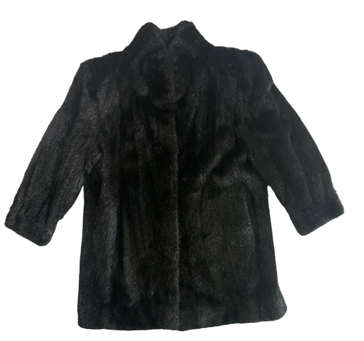 SAGA MINK サガ ミンク シルバー Belle Vison ハーフコート 毛皮 アウター 冬服 サイズ15の画像1