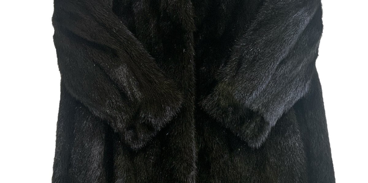 SAGA MINK サガ ミンク シルバー Belle Vison ハーフコート 毛皮 アウター 冬服 サイズ15の画像3