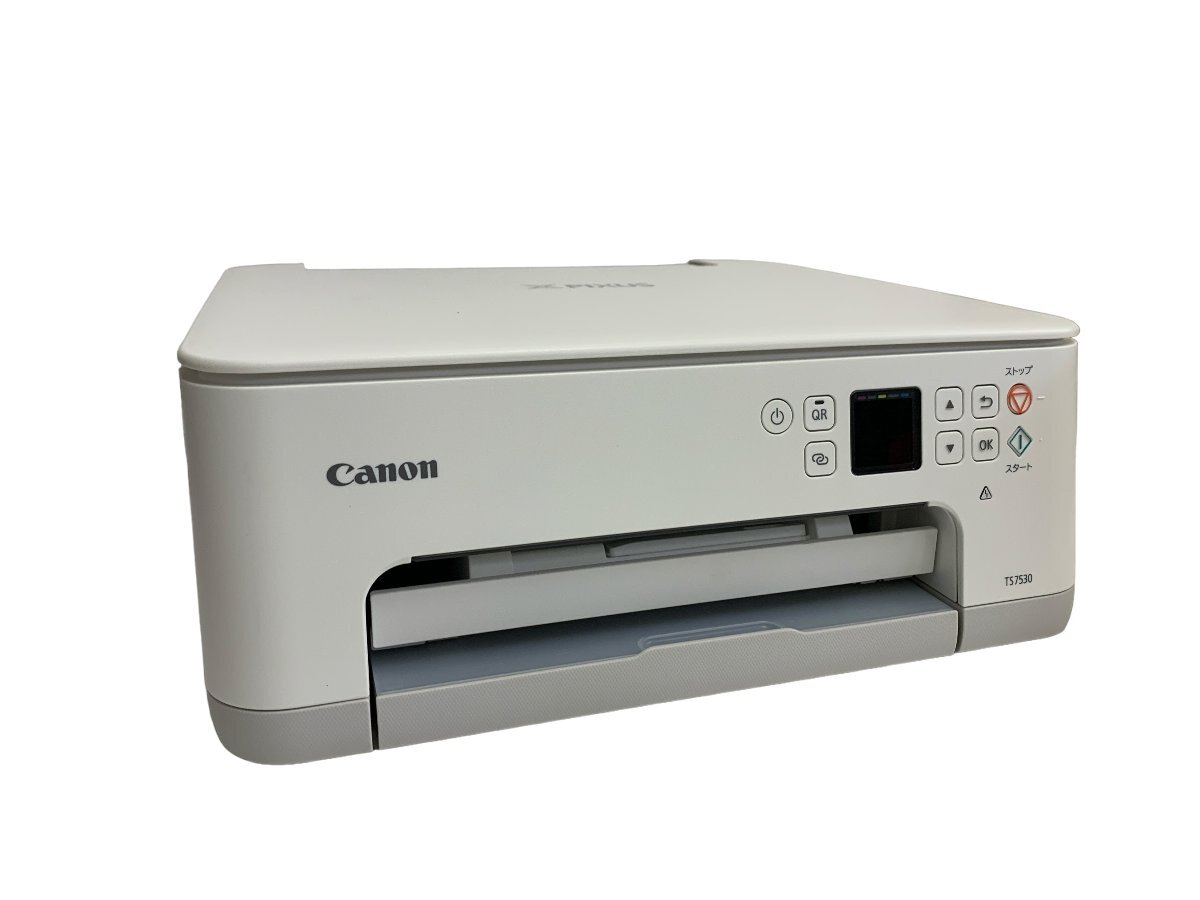 Canon キャノン PIXUS TS7530 プリンター 2021年 インクジェット複合機 ホワイト 動作確認済_画像1