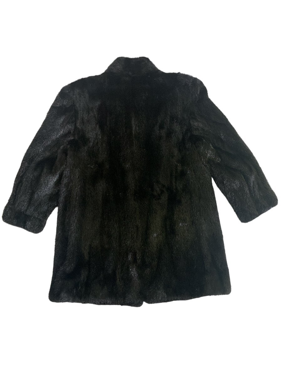 SAGA MINK サガ ミンク シルバー Belle Vison ハーフコート 毛皮 アウター 冬服 サイズ15の画像5