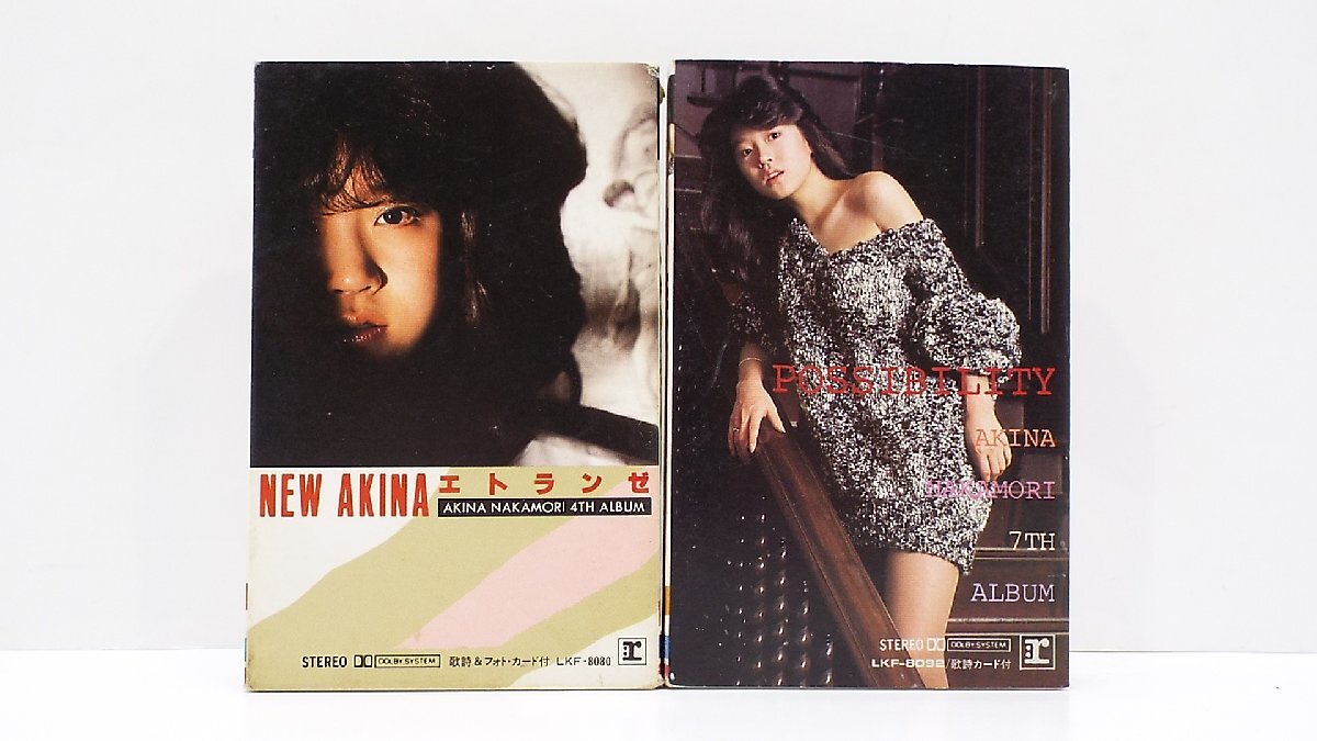 【u1682】説明文必読/着払いのみ/中森明菜/カセットテープ/2本/NEW AKINA/7TH ALBUM/フォトカード付/格安スタート_画像1