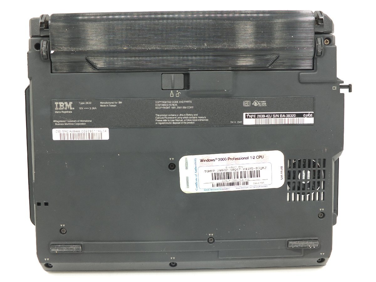 【z26555】IBM ThinkPad Type 2639 格安スタートの画像6
