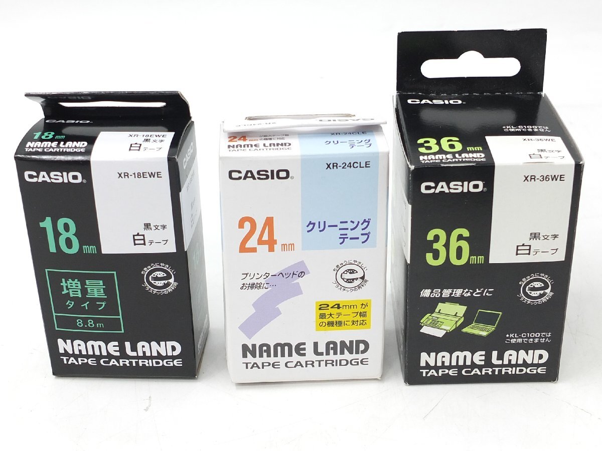 【z27174】CASIO カシオ NAME LAND ネームランド テープ・クリーニングテープ TEPRA テプラプロ テープ 6mm~36mm 22個 まとめ 格安スタートの画像10