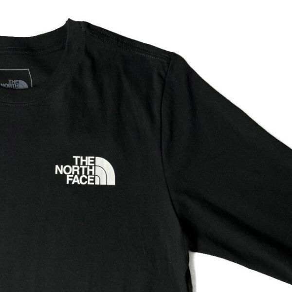 1円～!売切!【正規新品】THE NORTH FACE L/S THROWBACK TEE 長袖 Tシャツ ロンT US限定 ハーフドームロゴ 男女兼用 登山(XL)黒 180902-15_画像6