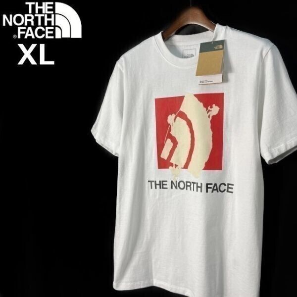 1円～!売切!【正規新品】THE NORTH FACE SHORT SLEEVE LOGO PLAY TEE 半袖 Tシャツ US限定 上質 男女兼用 アウトドア(XL)白 180902-15_画像2