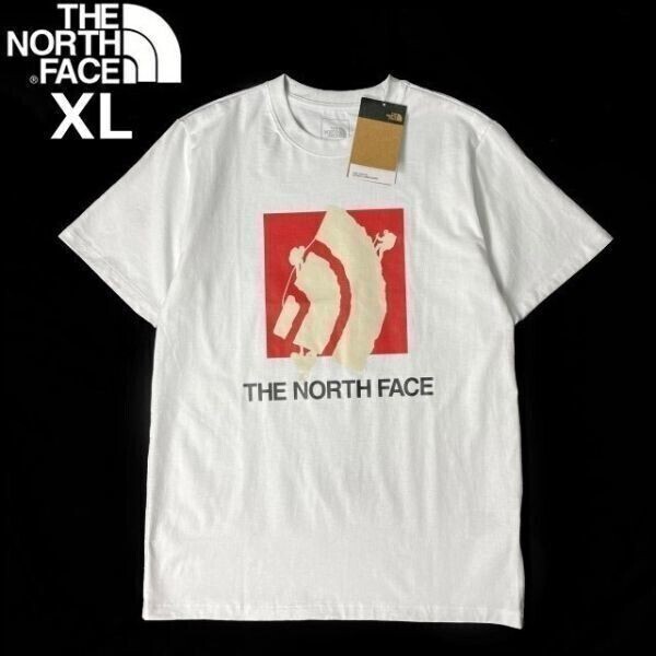 1円～!売切!【正規新品】THE NORTH FACE SHORT SLEEVE LOGO PLAY TEE 半袖 Tシャツ US限定 上質 男女兼用 アウトドア(XL)白 180902-15_画像3