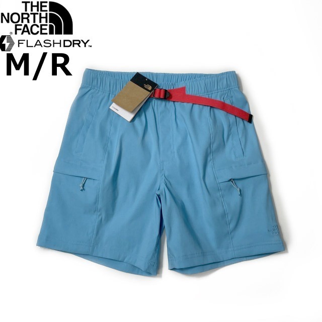 1円～!売切!【正規新品】THE NORTH FACE◆CLASS V BELTED SHORT ショートパンツ US限定 ベルト付き FLASHDRY アウトドア(M/R)青② 190110-5の画像2