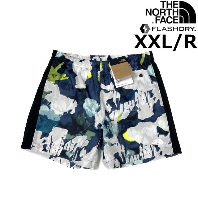 1円～!売切!【正規新品】THE NORTH FACE◆ELEVATION SHORTS ショートパンツ US限定 速乾 フローラル アウトドア(XXL/R)紺 総柄 190110-5_画像1