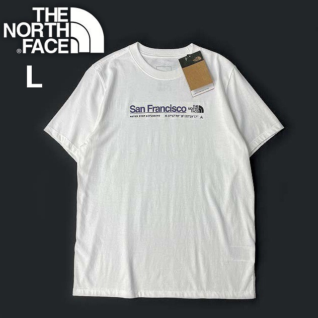 1円～!売切!【正規新品】THE NORTH FACE◆W SHORT-SLEEVE CITY TEE 半袖 Tシャツ US限定 サンフランシスコ 男女兼用 登山(L)白 180902-15_画像3