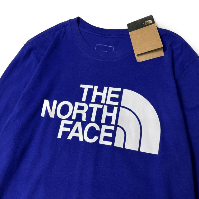 1円～!売切!【正規新品】THE NORTH FACE◆L/S HALF DOME TEE 長袖 Tシャツ ロンT US限定 男女兼用 コットン キャンプ(L)青 180902-5_画像4