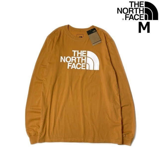 1円～!売切!【正規新品】THE NORTH FACE◆L/S HALF DOME TEE 長袖 Tシャツ ロンT US限定 男女兼用 コットン キャンプ(M)オレンジ 180902-5_画像1