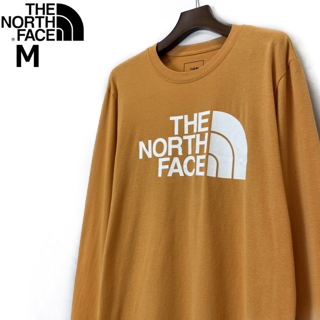 1円～!売切!【正規新品】THE NORTH FACE◆L/S HALF DOME TEE 長袖 Tシャツ ロンT US限定 男女兼用 コットン キャンプ(M)オレンジ 180902-5_画像2