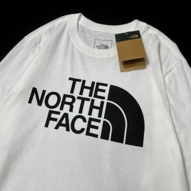 1円～!売切!【正規新品】THE NORTH FACE◆L/S HALF DOME TEE 長袖 Tシャツ ロンT US限定 ハーフドームロゴ 男女兼用(L)白 180902-5_画像4