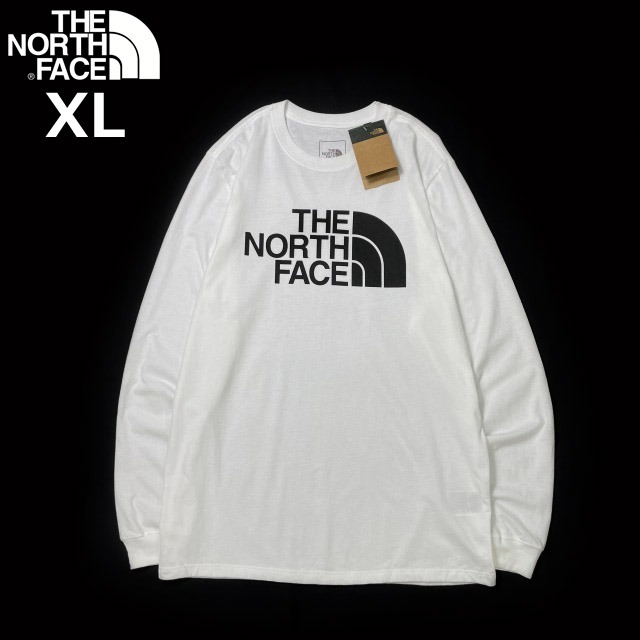 1円～!売切!【正規新品】THE NORTH FACE◆L/S HALF DOME TEE 長袖 Tシャツ ロンT US限定 ハーフドームロゴ 男女兼用(XL)白 180902-5_画像3