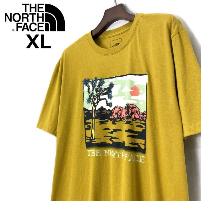 1円～!売切!【正規新品】THE NORTH FACE◆S/S GRAPHIC INJECTION TEE 半袖 Tシャツ US限定 グラフィック アウトドア(XL)黄 180902-15_画像2