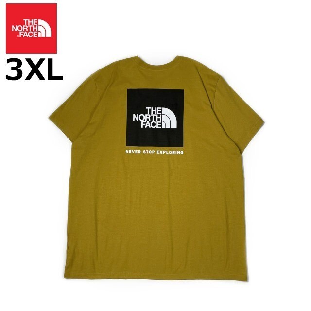 1円～!売切!【正規新品】THE NORTH FACE SHORT-SLEEVE BOX NSE TEE 半袖 Tシャツ US限定 ボックスロゴ アウトドア(3XL)黄 180902-5_画像3